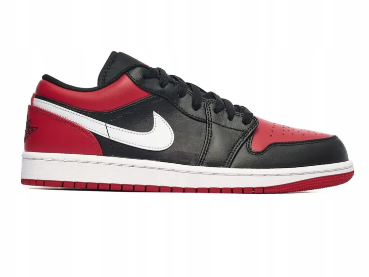 BUTY męskie NIKE AIR JORDAN 1 LOW 553558-066 czerwono czarne