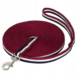 lonza-dla-konia-start-threestripe-8m-miekka-granatowa-biala-bordowa