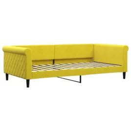 sofa-z-funkcja-spania-zolta-100x200-cm-obita-aksamitem