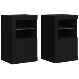 szafki-z-led-2-szt-czarne-material-drewnopochodny