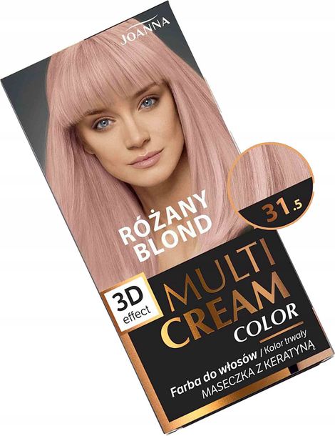 Zdjęcia - Farba do włosów Multi ﻿JOANNA  CREAM  31,5 RÓŻANY BLOND 