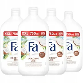 zel-pod-prysznic-damski-fa-coconut-milk-kremowy-kokos-zestaw-4x-750ml