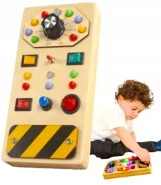 tablica-manipulacyjna-panel-sensoryczny-drewniany-kontroler-led-przelacznik