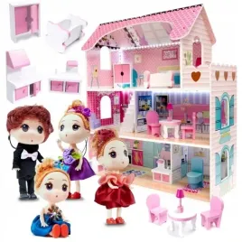 domek-dla-lalek-drewniany-xxxl-rozowy-swiatlo-led-mebelki-4-laleczki