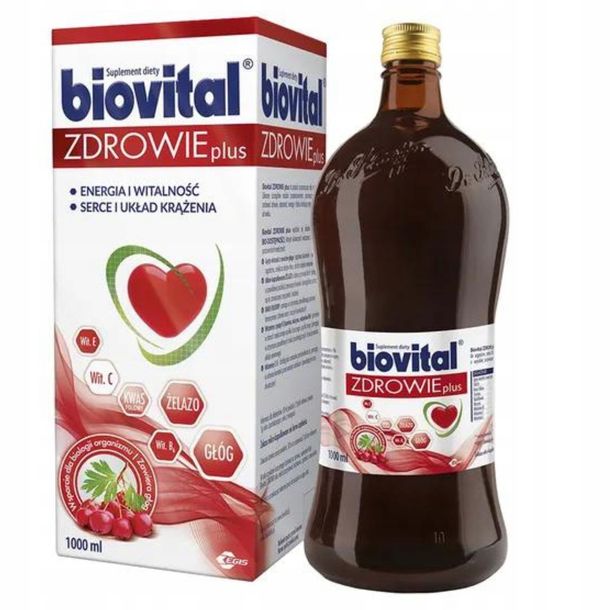 Фото - Вітаміни й мінерали ﻿BIOVITAL Zdrowie plus witaminy i minerały płyn 1000 ml
