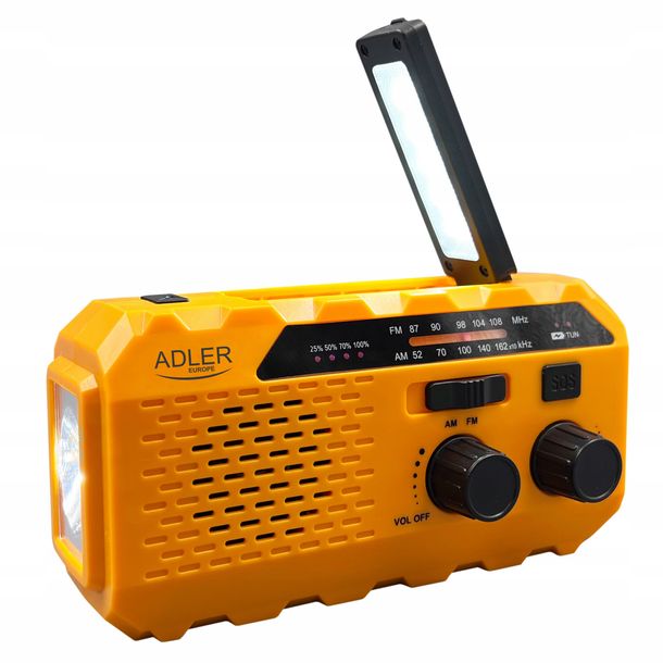 ﻿PRZENOŚNE RADIO WIELOFUNKCYJNE NA KORBKĘ SOLAR