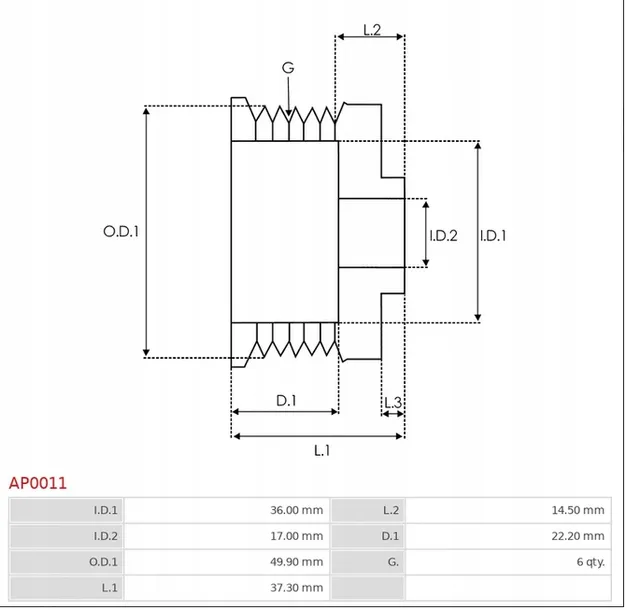 kolo-pasowe-as-pl-ap0011-waga-z-opakowaniem-2-kg