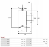 kolo-pasowe-as-pl-ap0011-waga-z-opakowaniem-2-kg