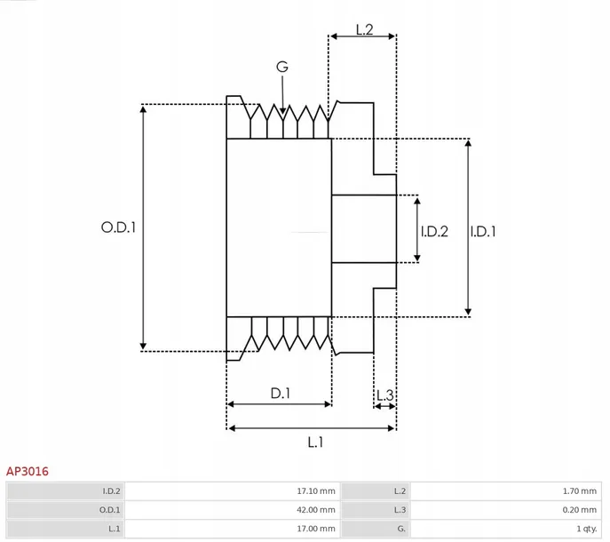 kolo-pasowe-alternatora-as-pl-ap3016-waga-z-opakowaniem-2-kg