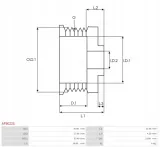 kolo-pasowe-alternatora-as-pl-ap3022s-numer-katalogowy-czesci-ap3022s