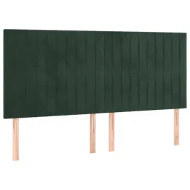 zaglowki-do-lozka-4-szt-ciemnozielone-90x5x78-88cm-aksamit