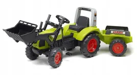 falk-traktor-na-pedaly-z-lyzka-i-przyczepka-zielony-claas-od-3-lat