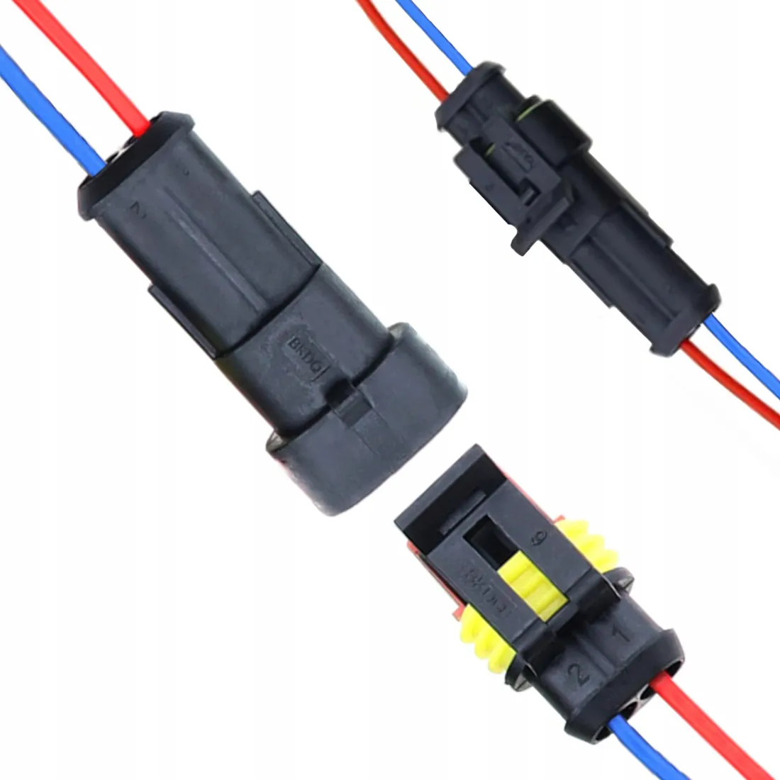 ZŁĄCZE HERMETYCZNE WTYK KOSTKA 2 PIN SUPERSEAL Konektor