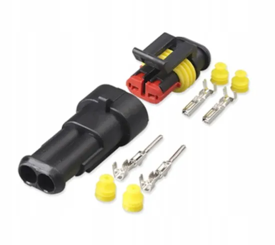 ZŁĄCZE HERMETYCZNE WTYK KOSTKA 2 PIN SUPERSEAL Konektor