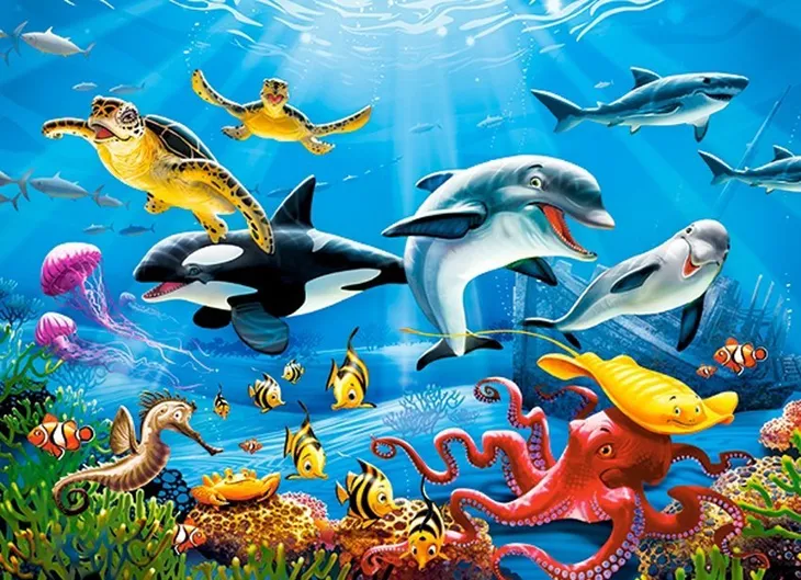 puzzle-200-tropical-underwater-world-castor-kod-producenta-i604-kx4790