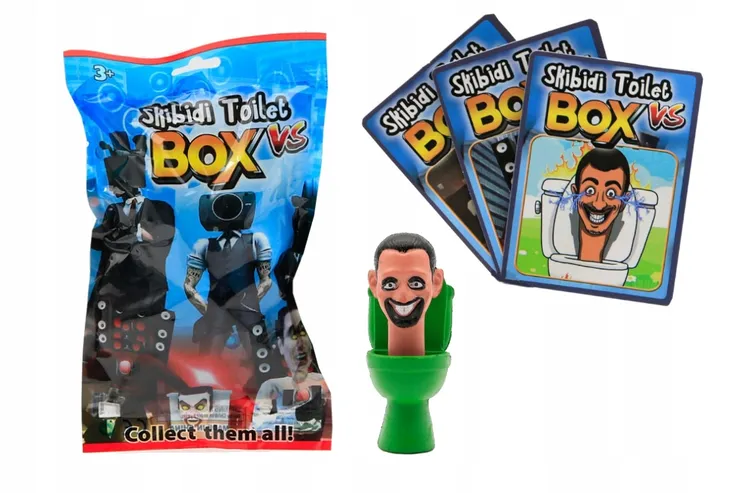 SKIBIDI TOILET BOX SASZETKA NIESPODZIANKA FIGURKA + 3 KARTY