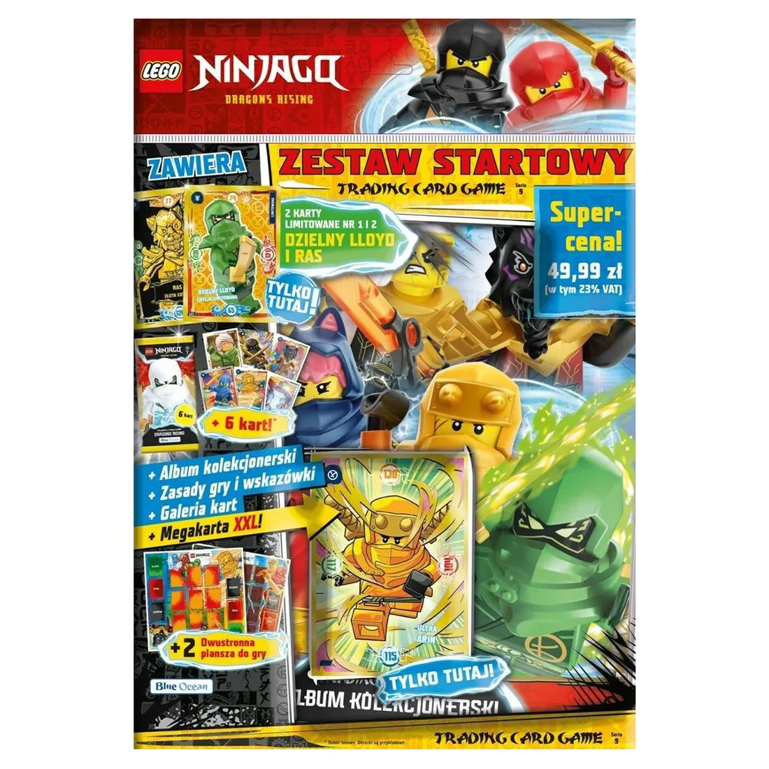 ALBUM NA KARTY LEGO NINJAGO DRAGONS RISING SERIA 9 ZESTAW STARTOWY