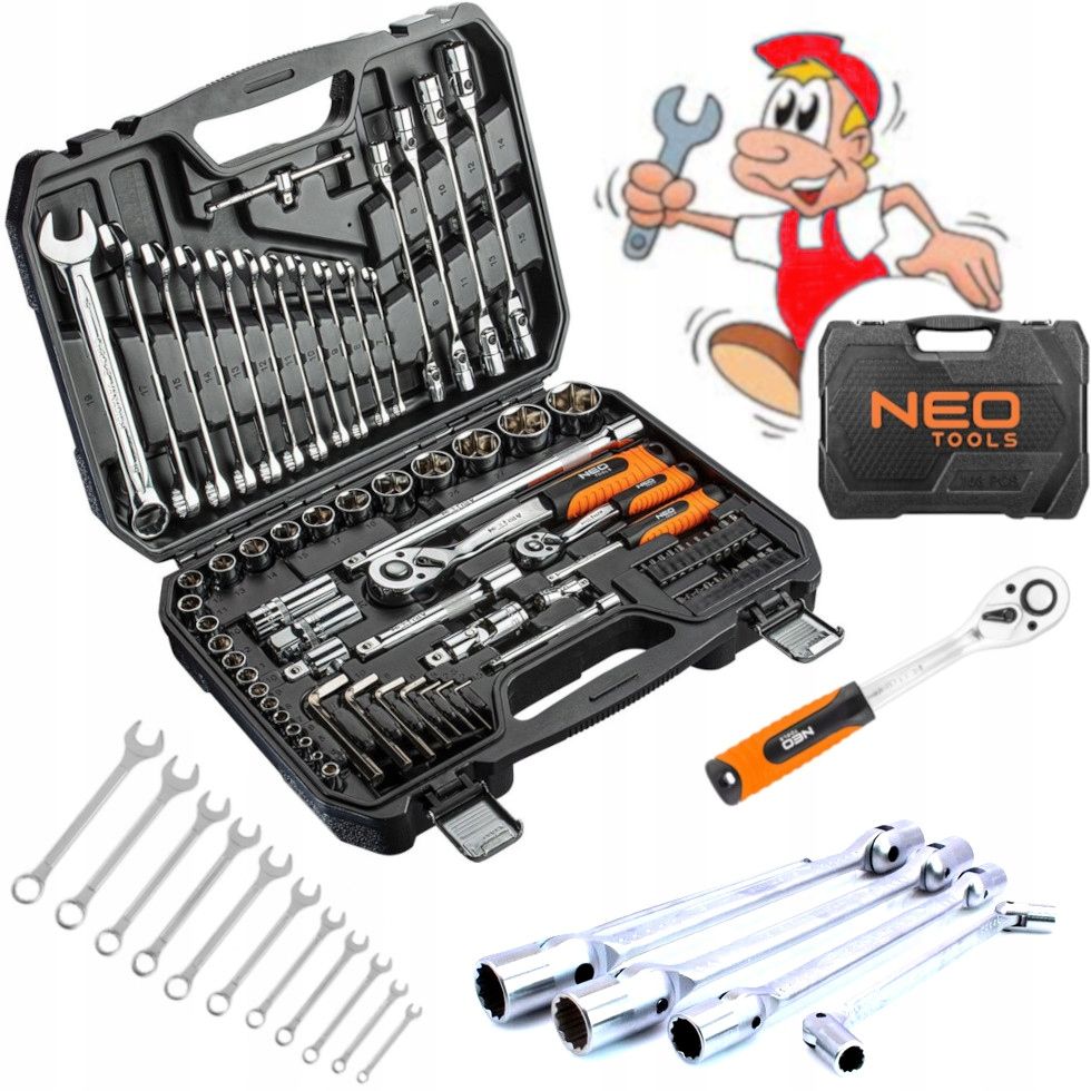 リロありがとうセット　フルセット Zestaw narzędzi NEO KLUCZE PŁASKIE OCZKOWE nasadowe w walizce