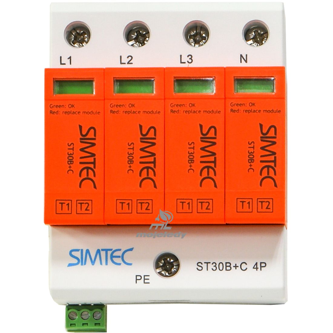 ogranicznik przepięć B+C 4P 30kA SIMTEC 275V ST30B - ERLI.pl