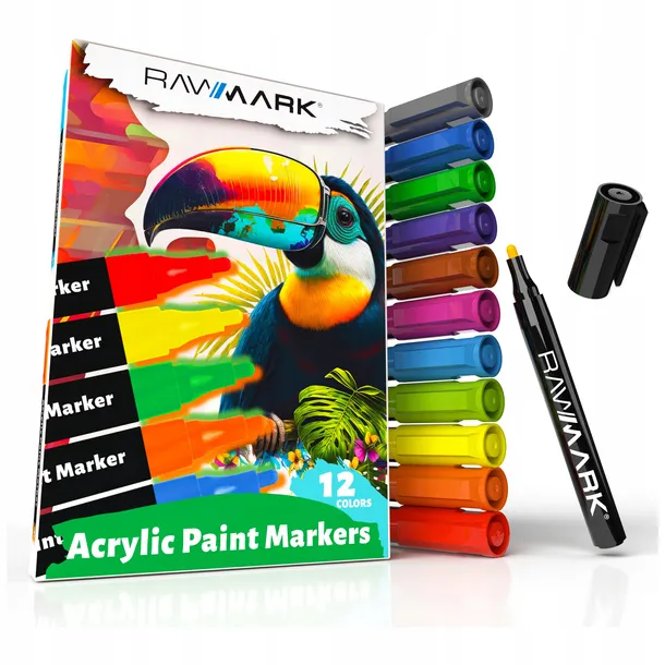 markery-akrylowe-rawmark-12-kolorow-stan-opakowania-oryginalne