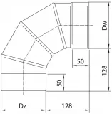 kolano-ocynkowane-nastawne-90-dlugosc-0-33-m