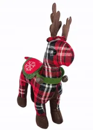 swiateczna-maskotka-renifer-krata-z-dzwoneczkami