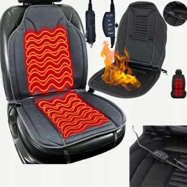 Mata samochodowa podgrzewana z masażem na fotel regulacja 12V
