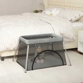 kojec-dla-dziecka-z-materacem-jasnoszary-lniana