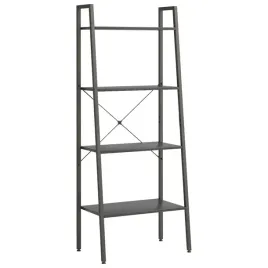 regal-drabina-z-4-polkami-czarny-56x35x140-cm