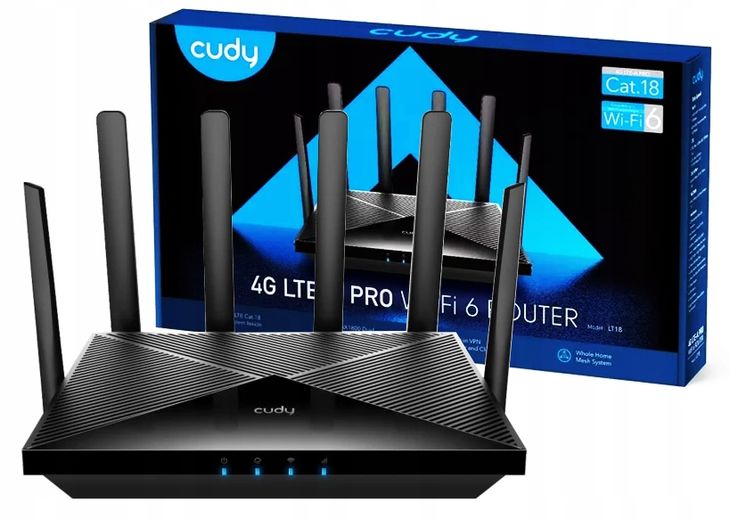 Router CUDY P5 WiFi 6 LTE 5G AX3000 Dual Sim MOCNY SA/NSA 6 anten
