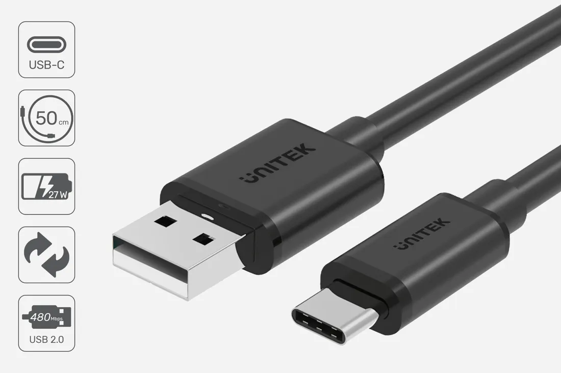 unitek-kabel-usb-c-usb-quick-charge-05m