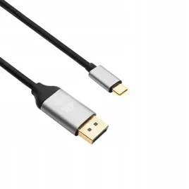 kabel-usb-c-dp-m-f-akyga-4k-18cm