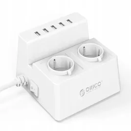 orico-listwa-zasilajaca-hub-5xusb-2xac-2-4a-2500w-2-gniazda-5x-usb-biala