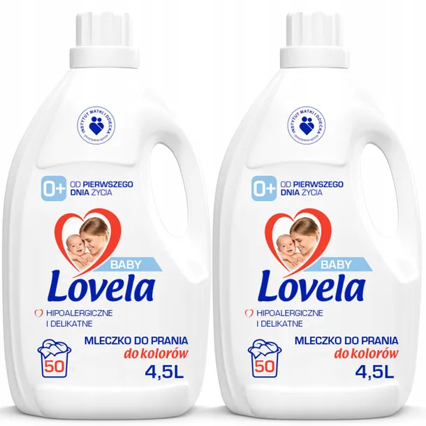 Lovela BABY Hipoalergiczne Mleczko Płyn Do Prania Koloru 9L 100 Prań