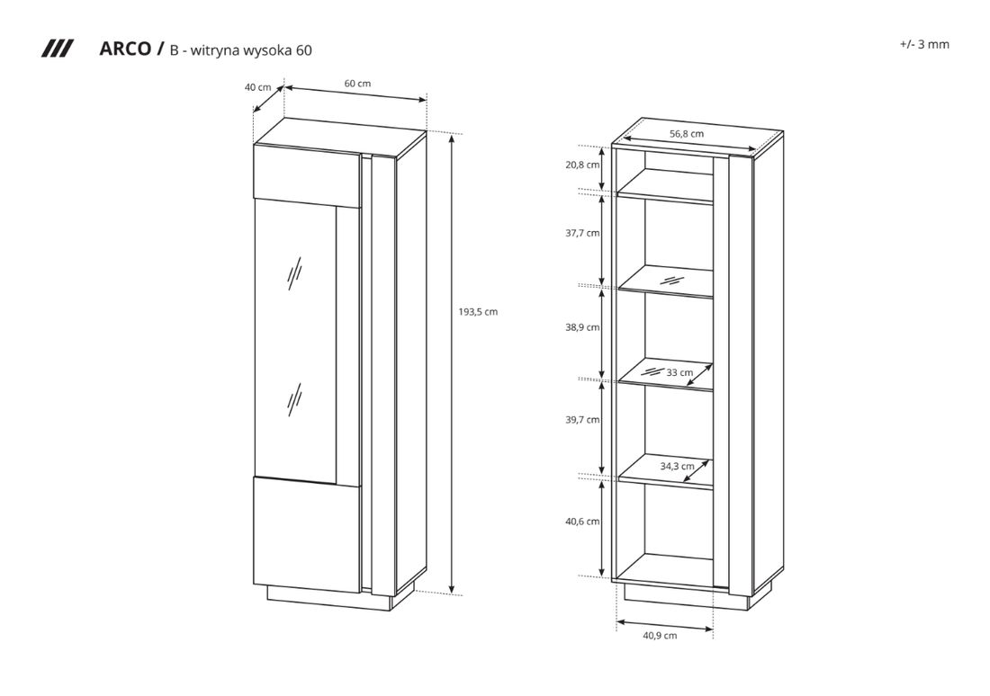 witryna-wysoka-arco-bialy-polysk-60-cm