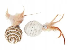 sizalowe-zabawki-dla-kota-z-piorkami-i-dzwoneczkiem-5cm-pilki-dingo-2szt