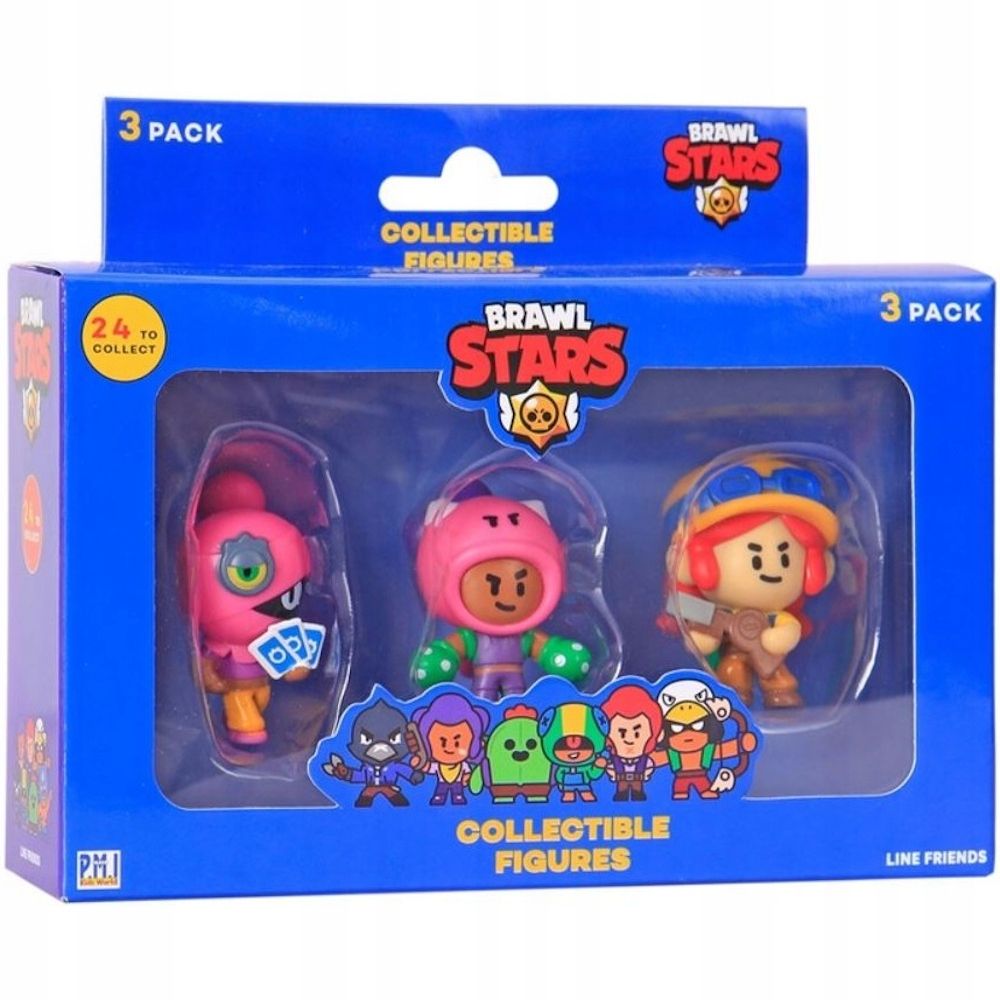 BRAWL STARS ZESTAW 8 FIGUREK KOLEKCJONERSKICH 5CM