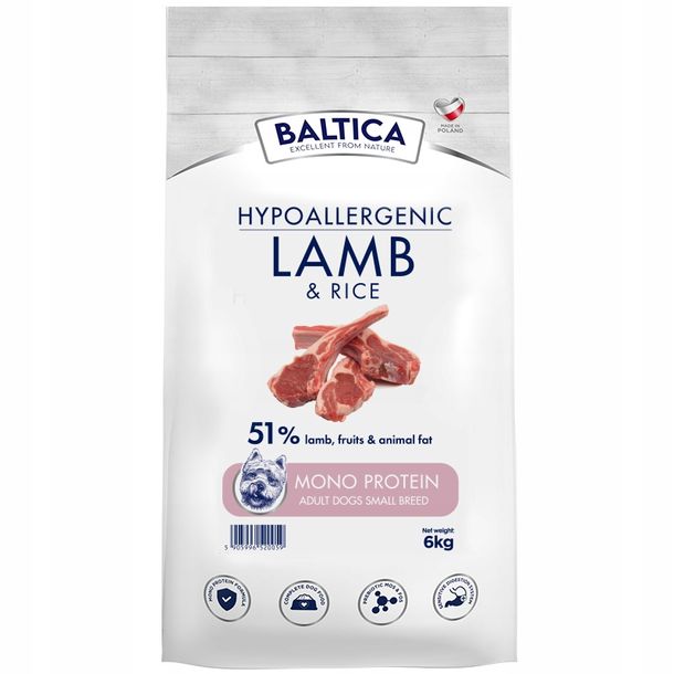 Фото - Корм для собак Baltica Hypoallergenic Lamb & Rice Adult Small Breeds 6kg 