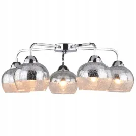 lampa-sufitowa-piecioramienna-szklane-klosze-chromowana-nowoczesna-salonu
