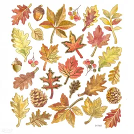 naklejki-liscie-28-szt-dpcraft-dekoracyjne-scrapbooking-mix-wzorow-lisci