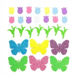naklejki-z-pianki-tulipany-i-motyle-92szt-dpcraft-pankowe-kwiatki-i-motylki
