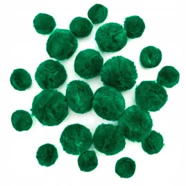 pompony-akrylowe-mix-ciemnozielone-24szt-dpcraft-pomponiki-zielone-zielony