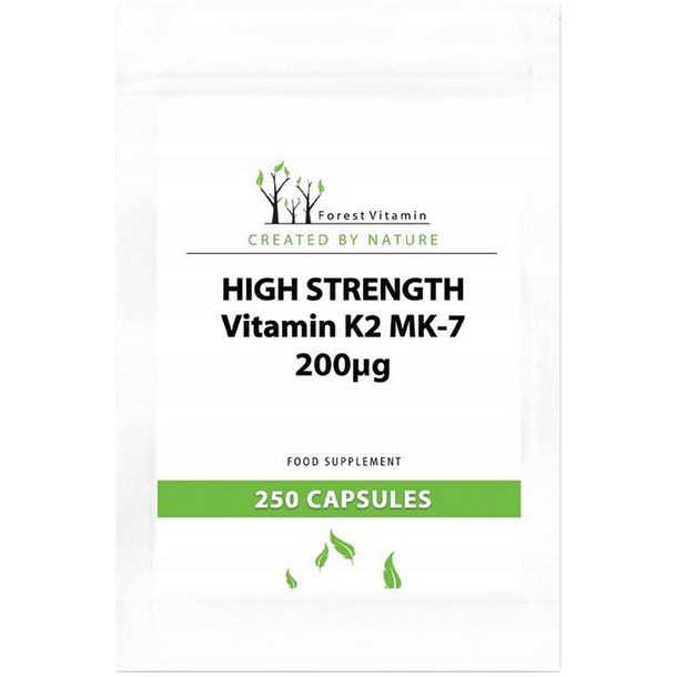 Фото - Вітаміни й мінерали Forest VITAMIN High Strength Vitamin K2 Mk-7 200ug 250caps 