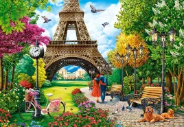 puzzle-1000-ukladanka-obraz-miasto-paryz-wiosna-wieza-eiffla-park-9-castor