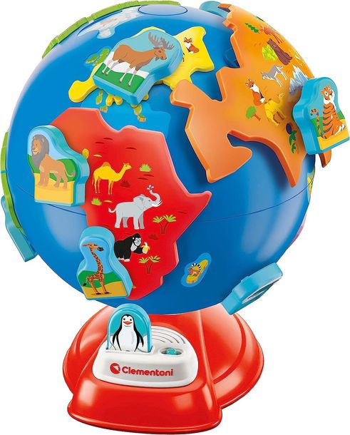 Zdjęcia - Zabawki interaktywne Globus INTERAKTYWNY  PRZEDSZKOLAKA CLEMENTONI - ZOOLOGICZNY. IDEALNY PREZEN 