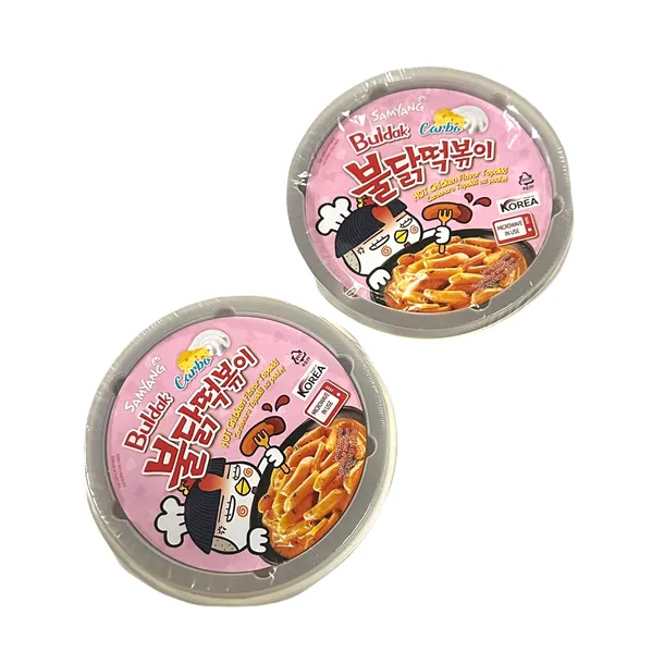 Zestaw 2 x Topokki Carbo Buldak Samyang Tasty Zupka Chińska