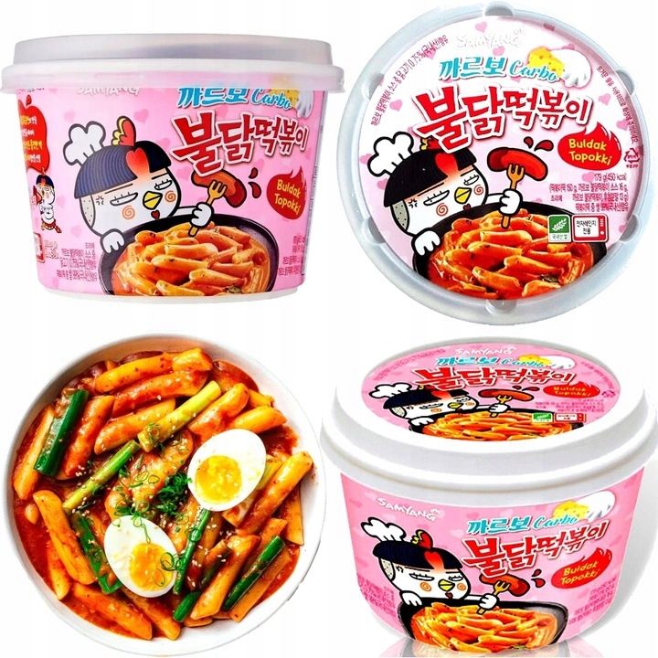 はなたれ Zestaw 2 x Topokki Carbo Buldak Samyang Tasty Zupka Chińska