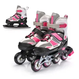 rolki-lyzwy-regulowane-2w1-rozowo-szare-30-33-s-rolki-prezent