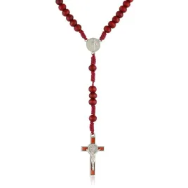 rozaniec-drewniane-bordowe-paciorki