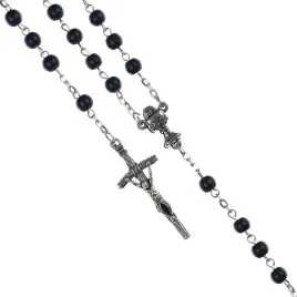 rozaniec-do-pierwszej-komunii-czarne-szklane-koraliki